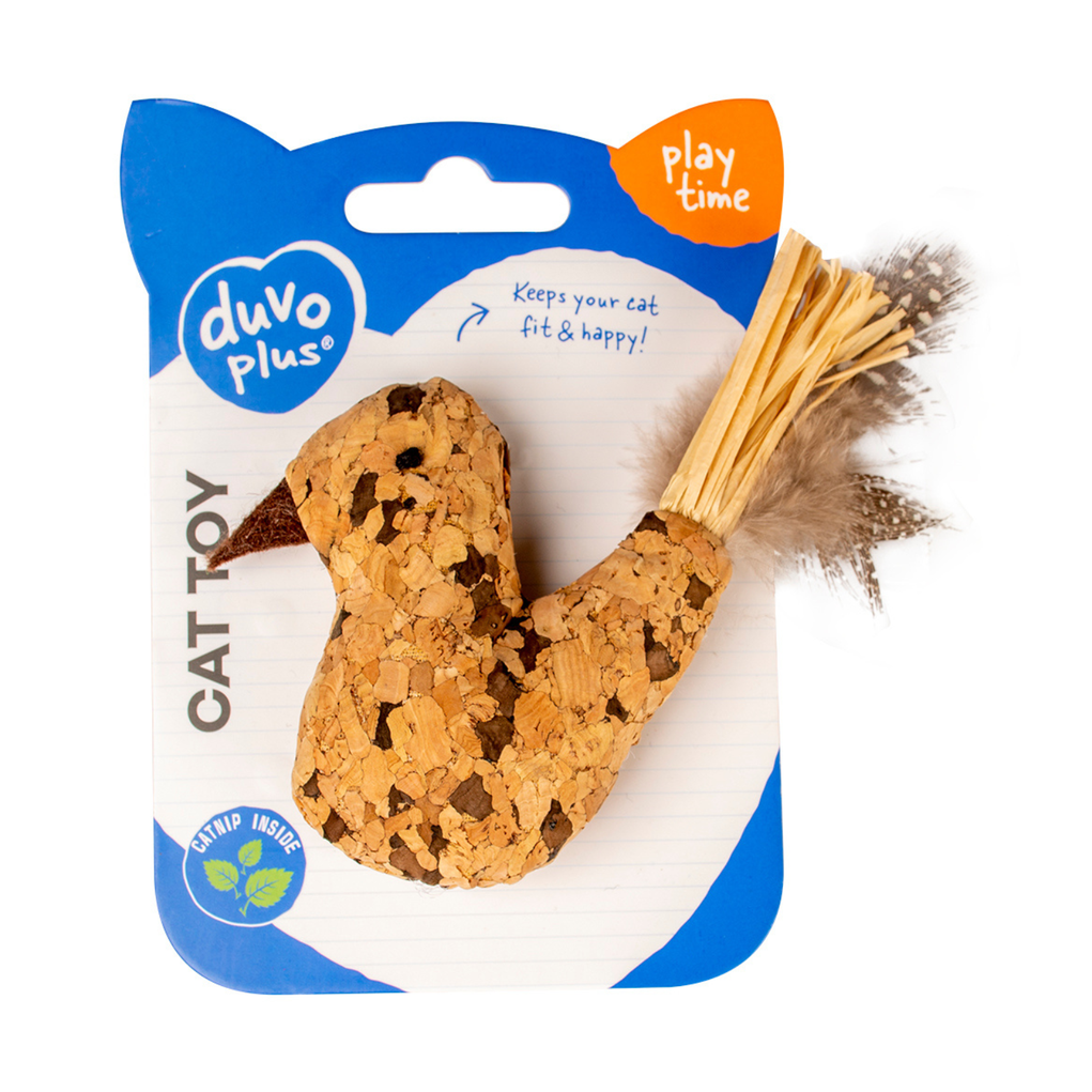 Duvo+ Cork Bird 8X12X2,5Cm Brown