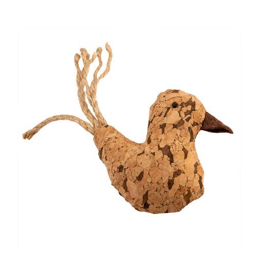 Duvo+ Cork Bird 8X12X2,5Cm Brown